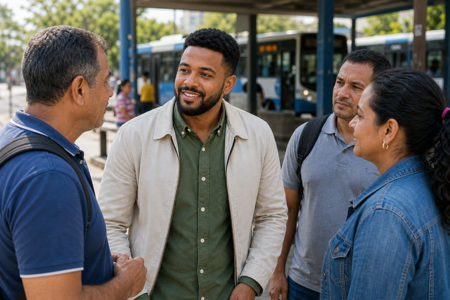 Escuta no Terminal Bairro Novo com quem depende do transporte todos os dias.