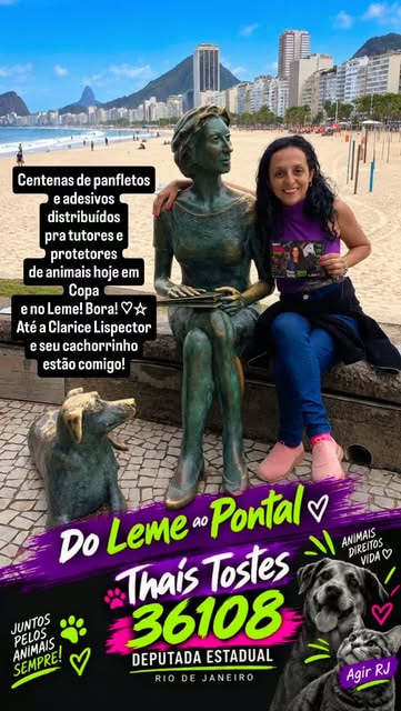 📍Do Leme ao Pontal, o RJ vota 3️⃣6️⃣1️⃣0️⃣8️⃣✅️ Thaís Tostes pra deputada estadual!