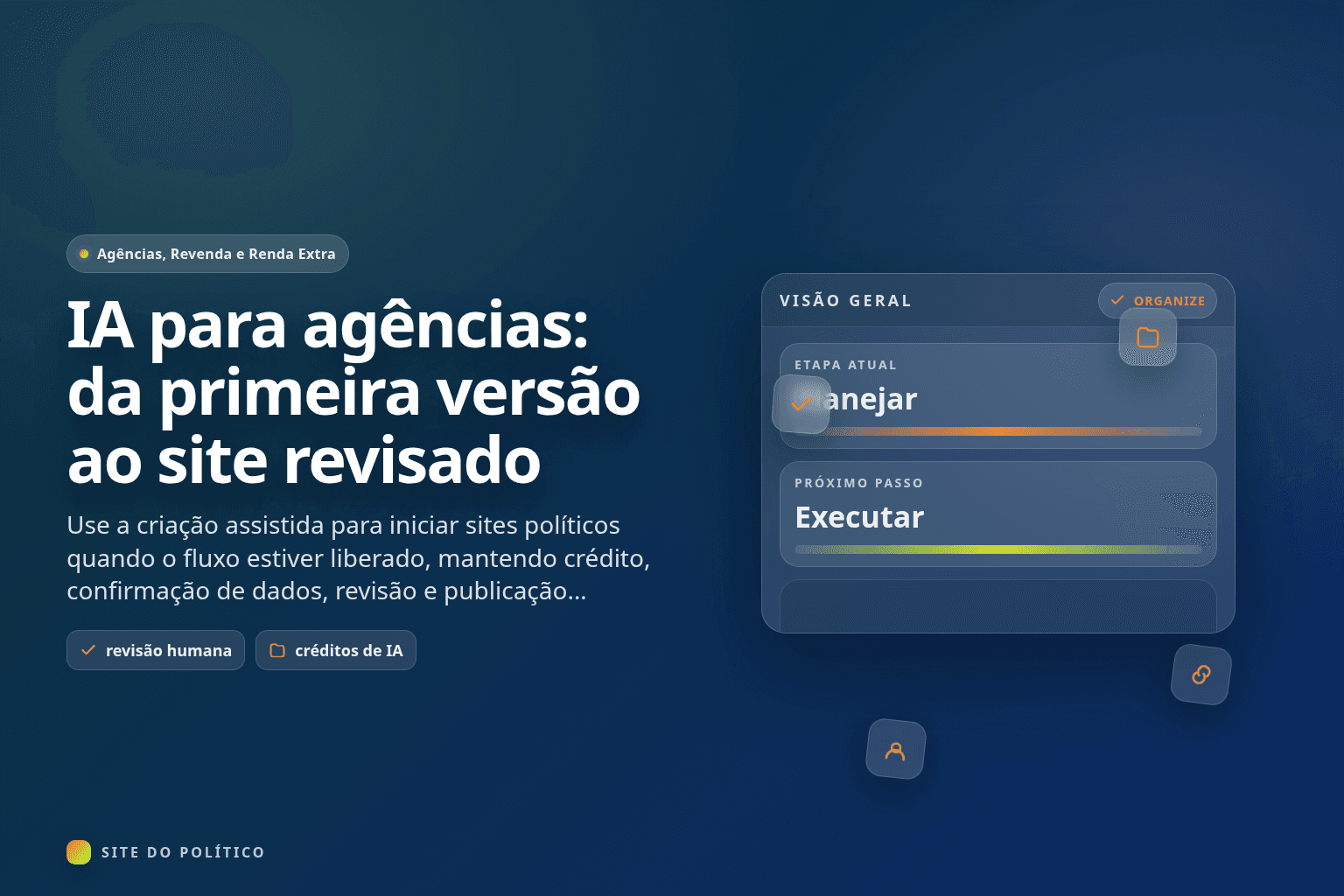 Primeira versão criada com apoio de IA sendo revisada por uma equipe de agência antes da publicação