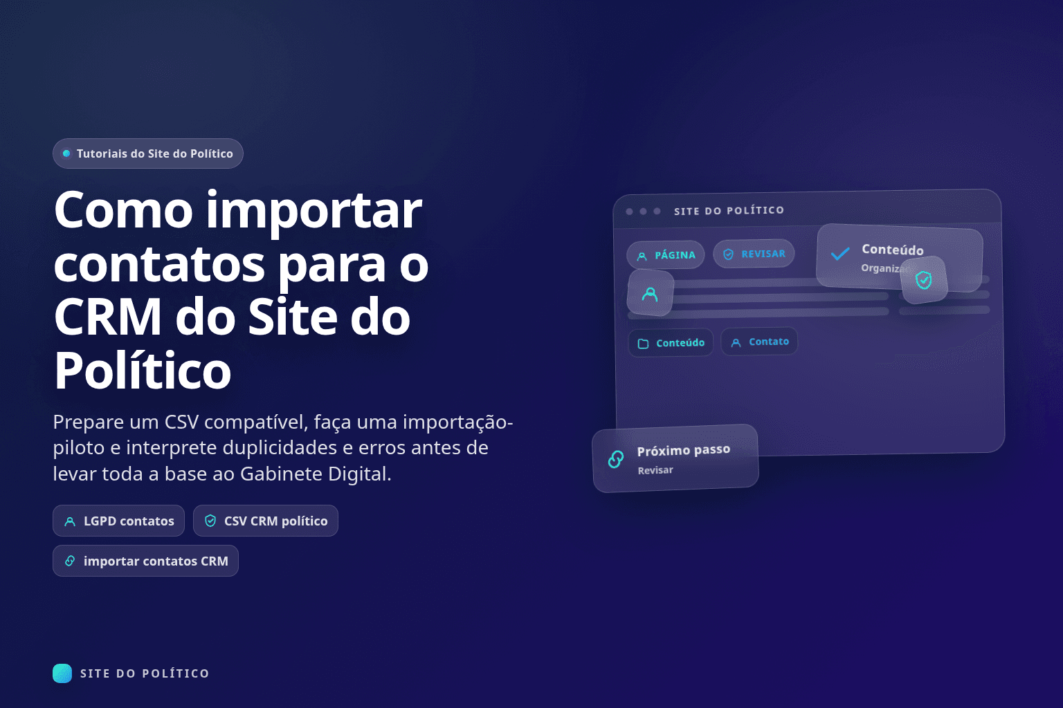 Planilha CSV sendo preparada para importação no CRM político