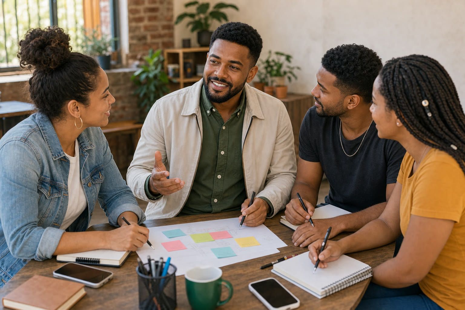 Roda de conversa com jovens do Alto das Flores sobre trabalho, cultura e estudo.