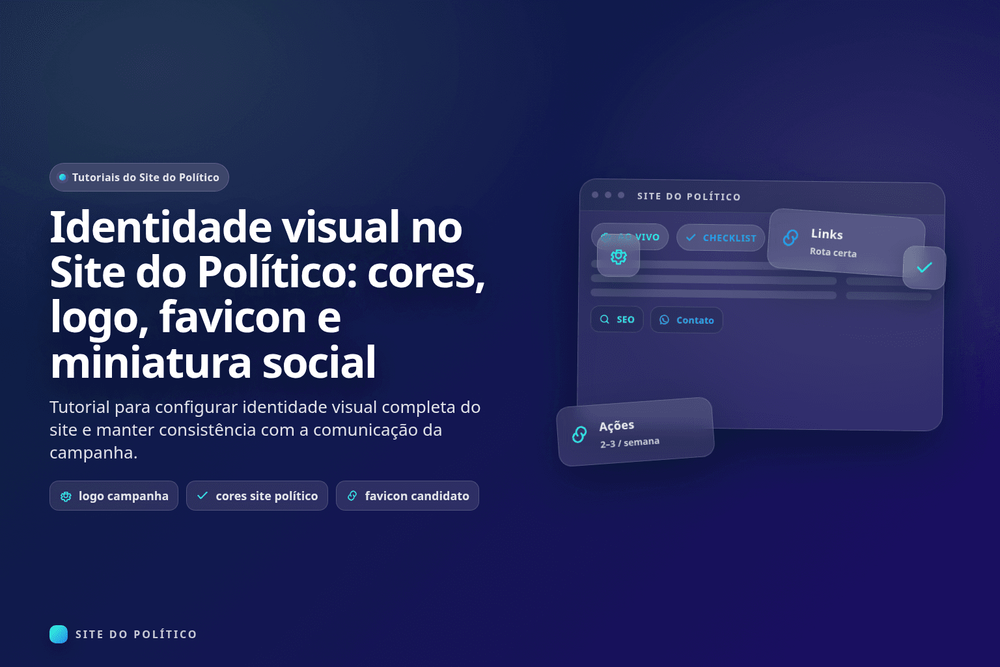Configuração de identidade visual no Site do Político