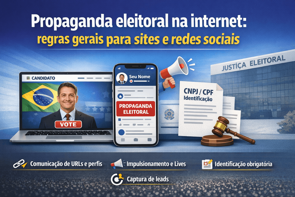Regras de propaganda eleitoral na internet para sites e redes sociais: identificação, comunicação de endereços e boas práticas de links