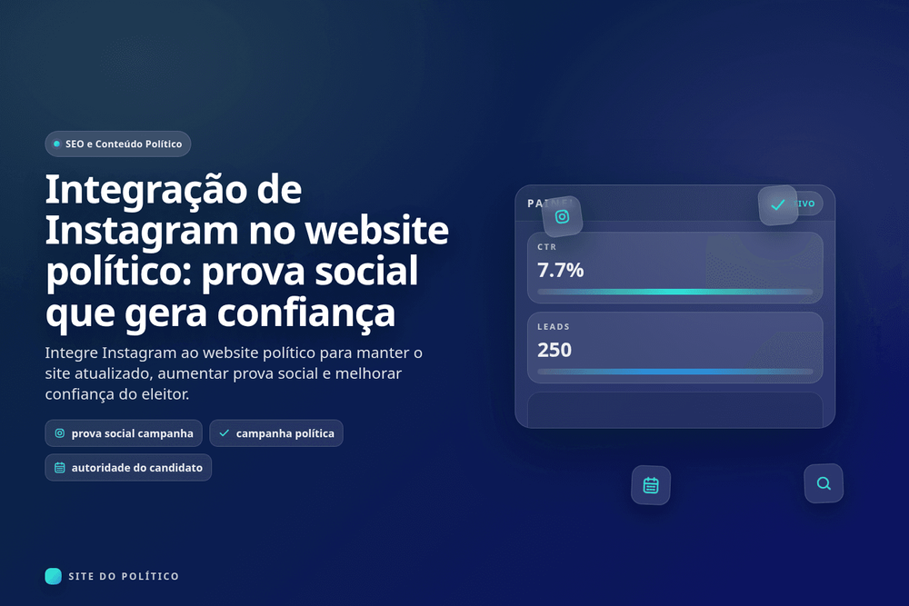 Feed do Instagram integrado ao website político da campanha