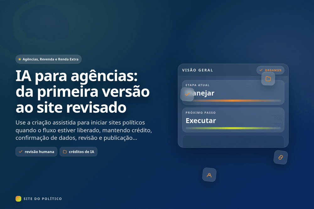 Primeira versão criada com apoio de IA sendo revisada por uma equipe de agência antes da publicação