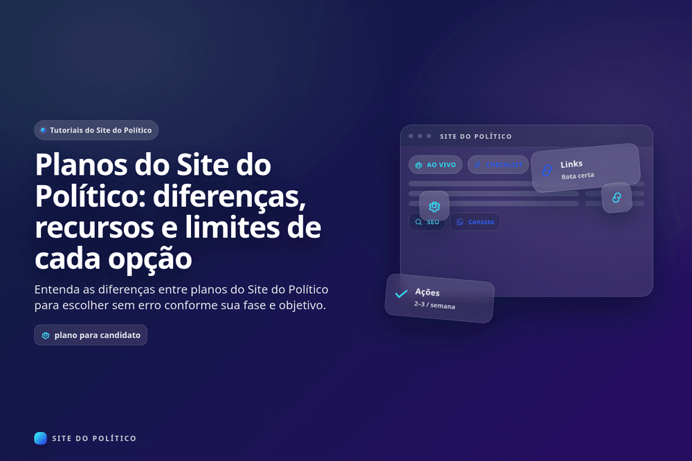 Comparativo de planos no Site do Político