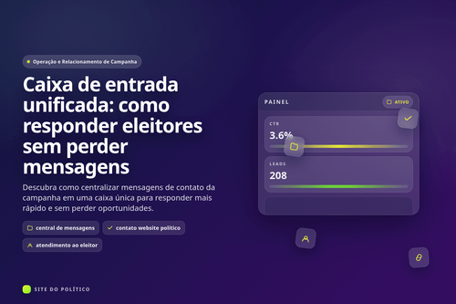 Central de mensagens de campanha política com status de resposta
