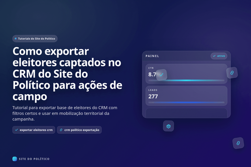 Exportação de base de eleitores no CRM do Site do Político