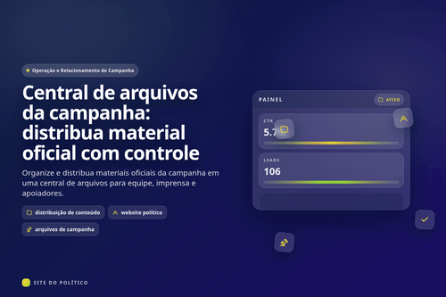 Área de arquivos da campanha com materiais oficiais para download