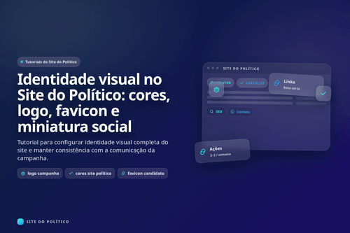 Configuração de identidade visual no Site do Político