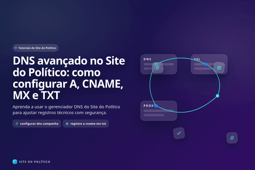 Gerenciador DNS avançado no Site do Político