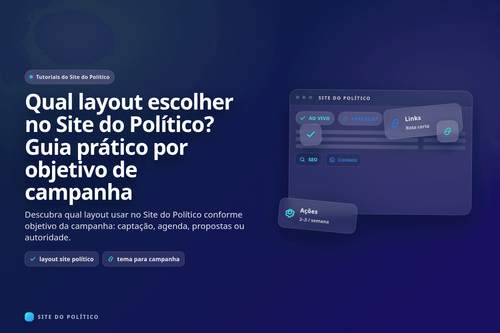 Comparativo de layouts do Site do Político