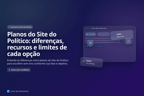 Comparativo de planos no Site do Político