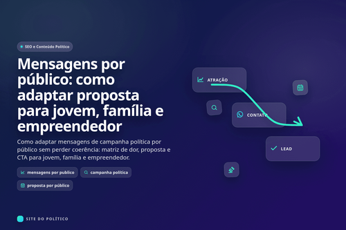 Mensagens por público: como adaptar proposta para jovem, família e empreendedor em guia prático de campanha política digital