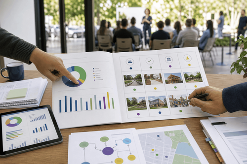 Relatório de mandato com projetos, recursos e resultados apresentados de forma clara