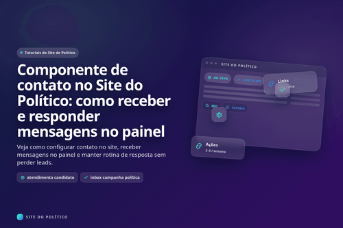 Central de contato no Site do Político com mensagens recebidas
