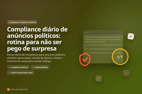 Compliance diário de anúncios políticos: rotina para não ser pego de surpresa em guia prático de campanha política digital