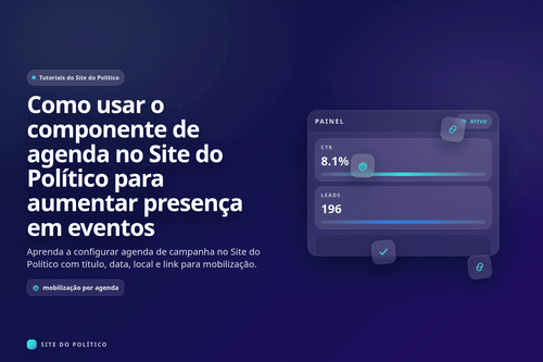 Configuração do componente de agenda no Site do Político