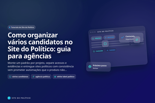 Agência política organizando projetos de vários candidatos por site