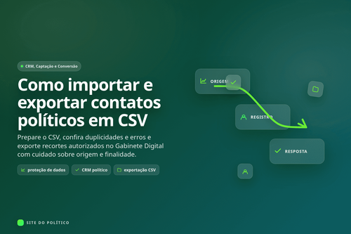 Arquivo CSV com cabeçalhos validados, duplicidades e erros ao lado do CRM