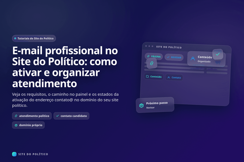Configuração do endereço contato no domínio de um site político