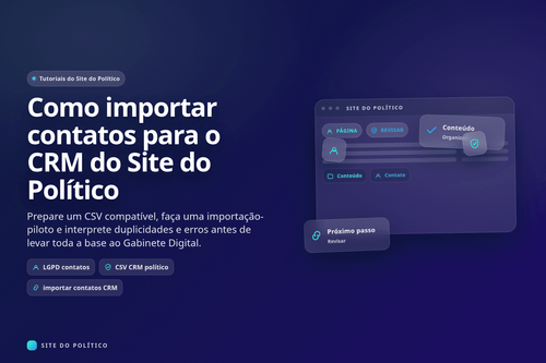 Planilha CSV sendo preparada para importação no CRM político