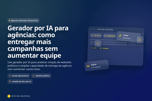 Agência usando gerador por IA para criar múltiplos websites políticos