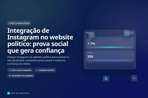 Feed do Instagram integrado ao website político da campanha